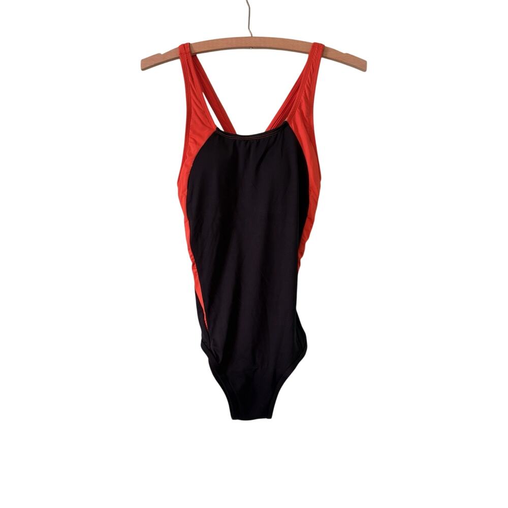 Beautikini Small Black Orange One Piece Racerback Period Menstrual Leakproof